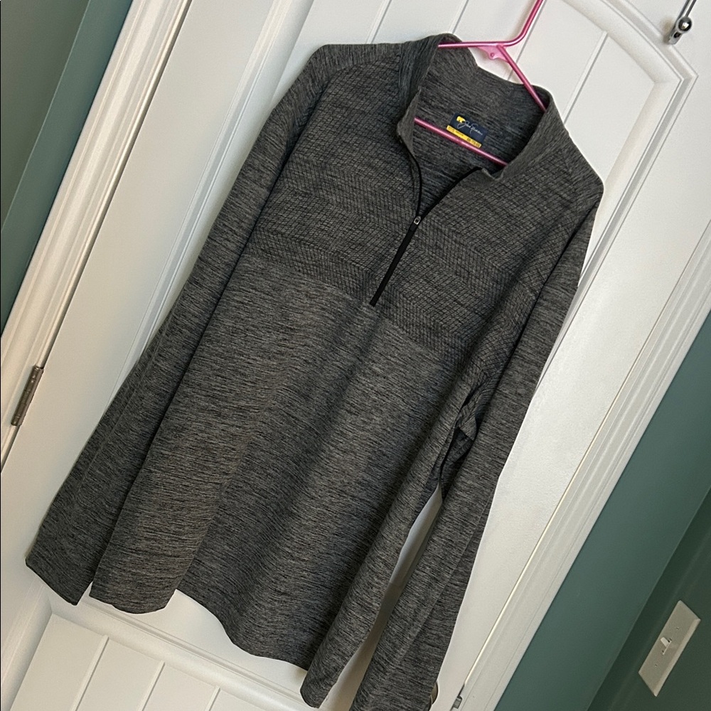 Men's Gray Quarter-Zip Pullover Shirt